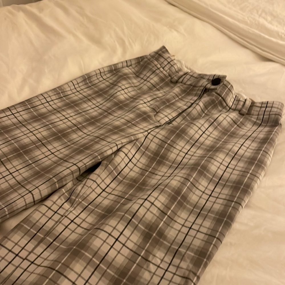 Plaid flared out pants